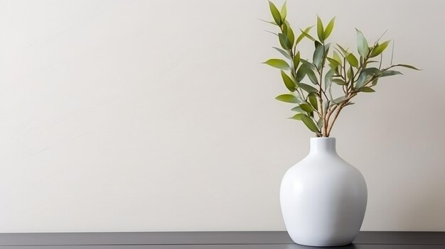 Foto planta blanca en un pequeño jarrón en la sala de estar