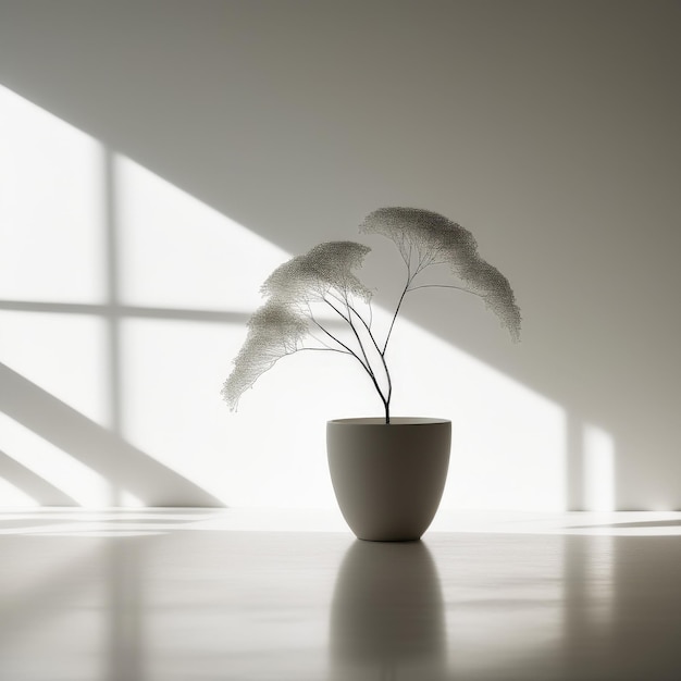 Foto planta branca no vaso no peitoral planta branca no vaso no peitoral