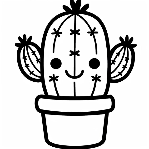 Foto una planta de cactus con una cara y las palabras cactus en él
