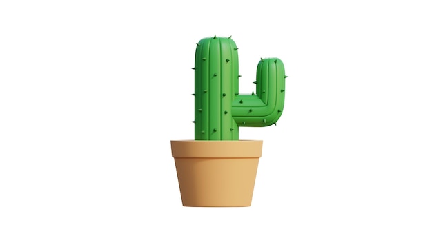 una planta de cactus con una olla verde que dice cactus