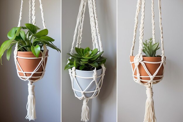 Foto planta colgante de macrame hecho por usted