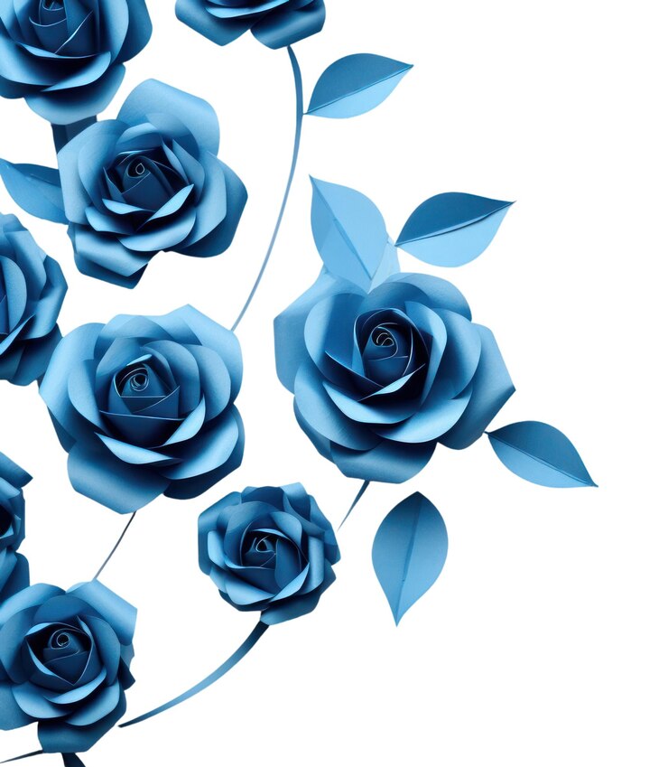 Foto planta com padrão de flor de rosa azul da png