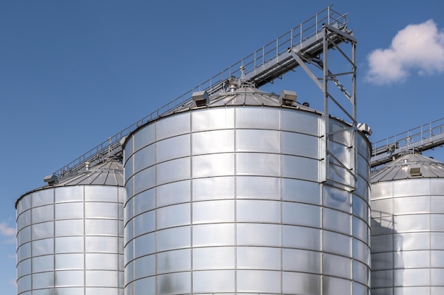 Planta de agroprocessamento e fabricação para processamento e silos de prata para secagem, limpeza e armazenamento de produtos agrícolas farinha de cereais e grãos Elevador de celeiro