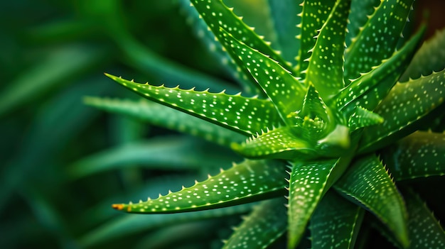 Planta de Aloe Vera de perto