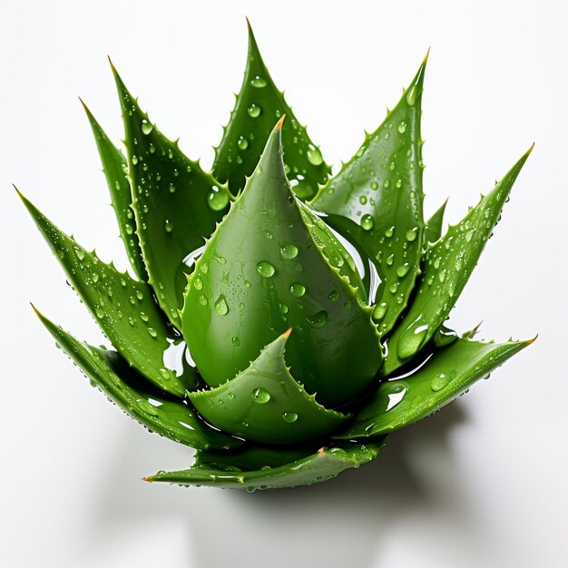 Planta de Aloe Vera isolada em um ambiente interno comum