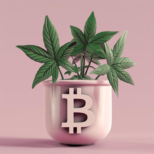 Foto planta de bitcoin