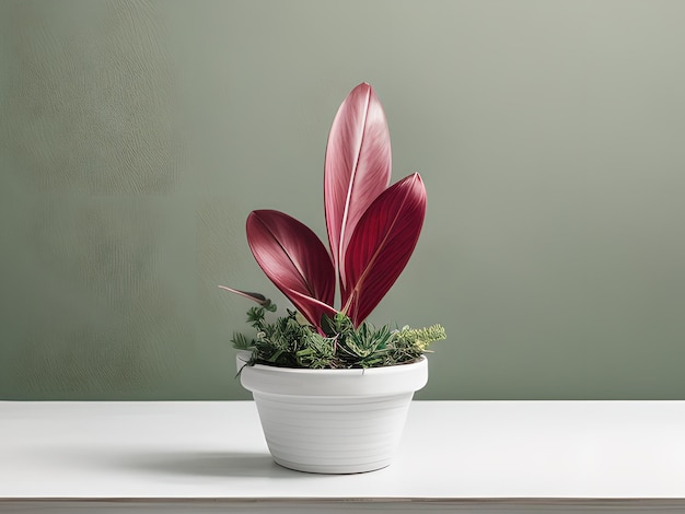 Planta de casa em vaso isolada em fundo branco brilhante planta interior decorativa imagem gerada por IA