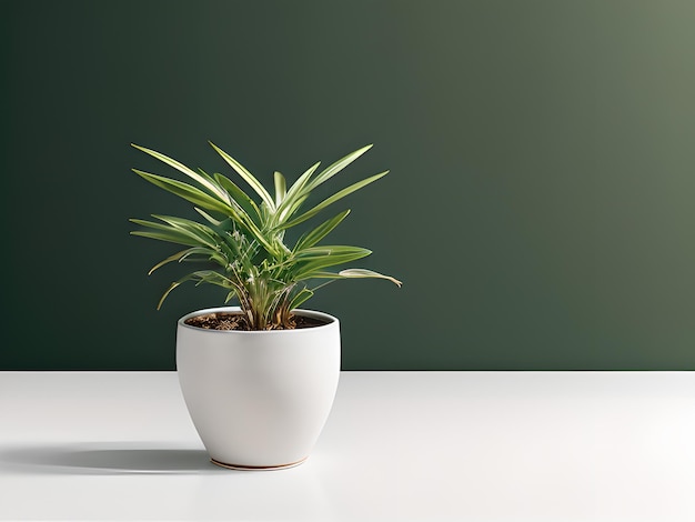 Planta de casa em vaso isolada em fundo branco brilhante planta interior decorativa imagem gerada por IA