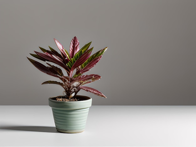Planta de casa em vaso isolada em fundo branco brilhante planta interior decorativa imagem gerada por IA