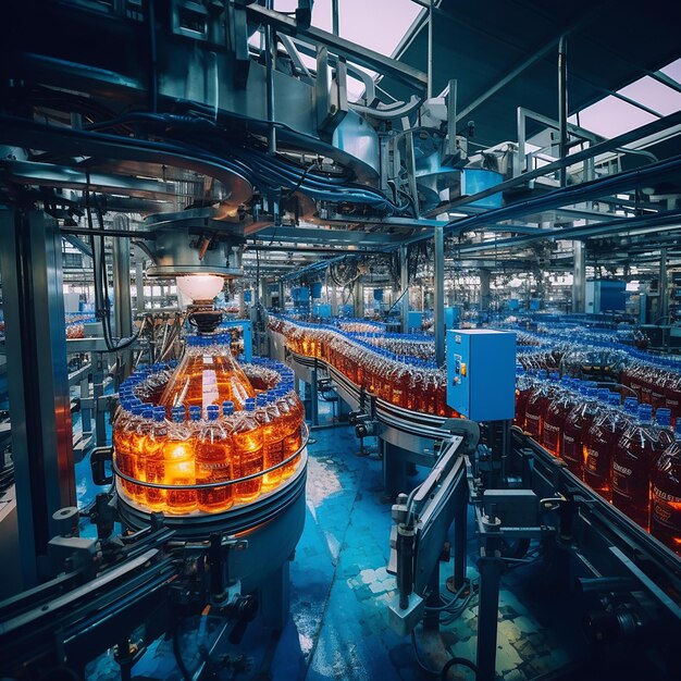 Foto planta de produção de bebidas na china