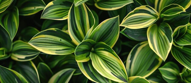 Foto una planta decorativa con un diseño de rayas verdes