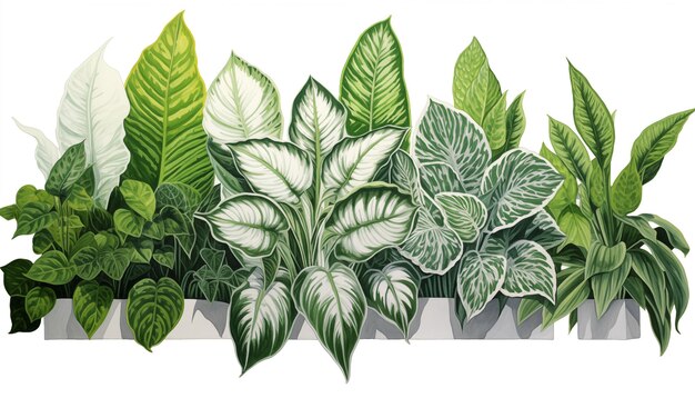 La planta de Dieffenbachia