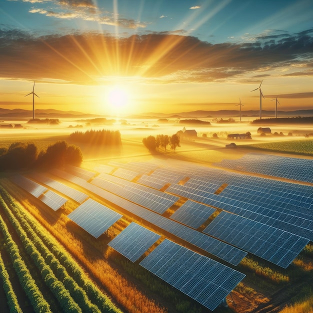 Planta de energía solar Energía verde