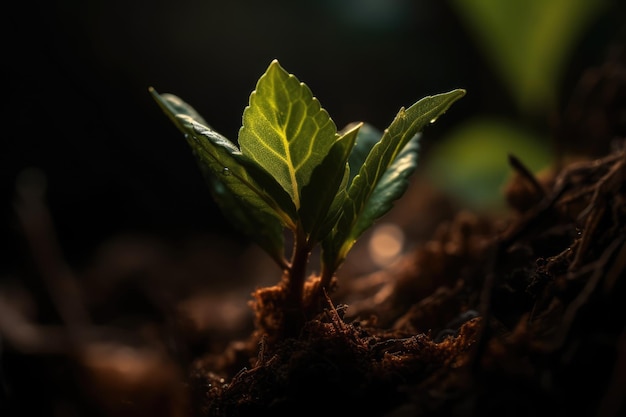 La planta está creciendo macro generativa ai