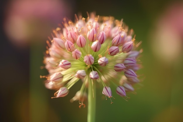 Planta de flor de cebolla gigante Generar Ai