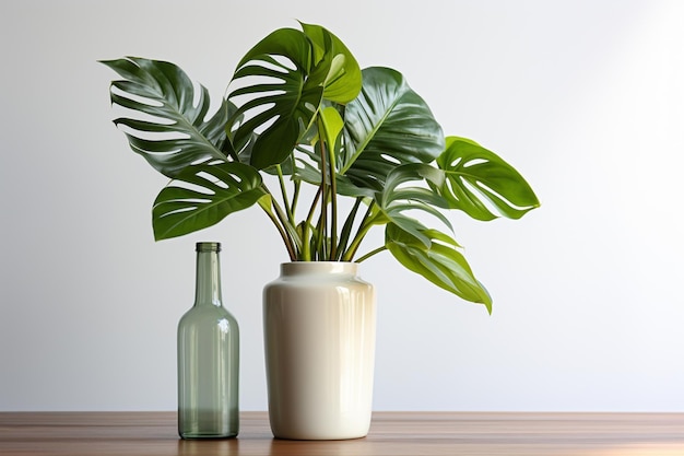 la planta de fondo de la hoja monstera naturaleza de la palmera verde tropical textura del follaje aislado