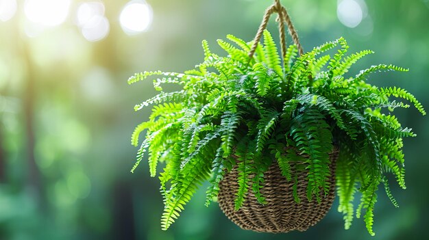 Foto la planta de helecho es una hermosa adición a la decoración de su hogar