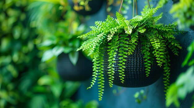 Foto la planta de helecho es una hermosa adición a la decoración de su hogar