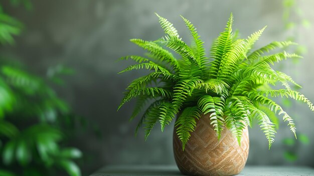 Foto la planta de helecho es una hermosa adición a la decoración de su hogar