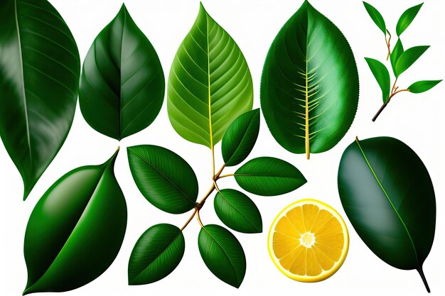 Foto planta herbácea tropical kaffir lime citrus hystrix folhas verdes escuras galho de árvore com espinhos isolados