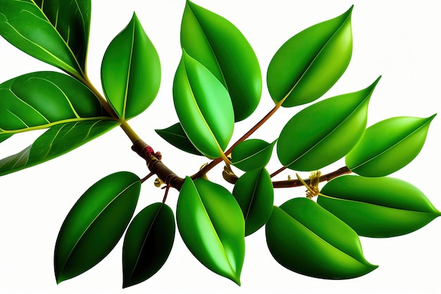 Planta herbácea tropical Kaffir lime Citrus hystrix folhas verdes escuras galho de árvore com espinhos isolados