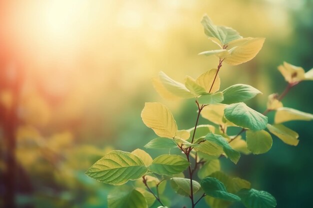 Una planta con hojas verdes a la luz del sol.