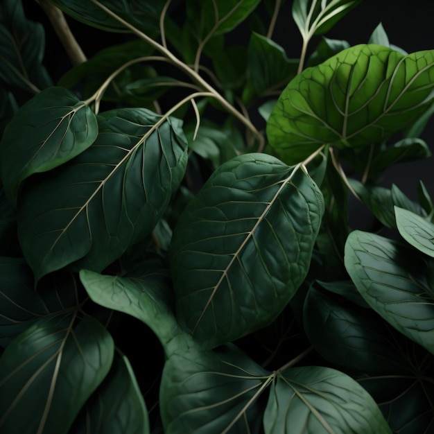Una planta con hojas verdes y la palabra "selva" en ella