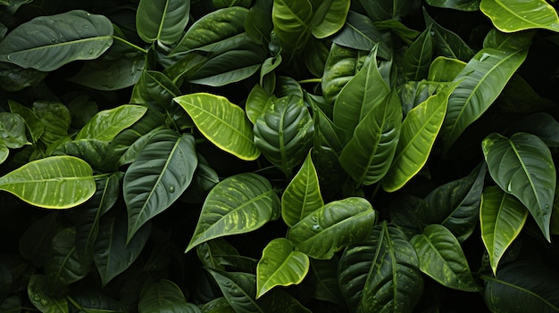 una planta con hojas verdes