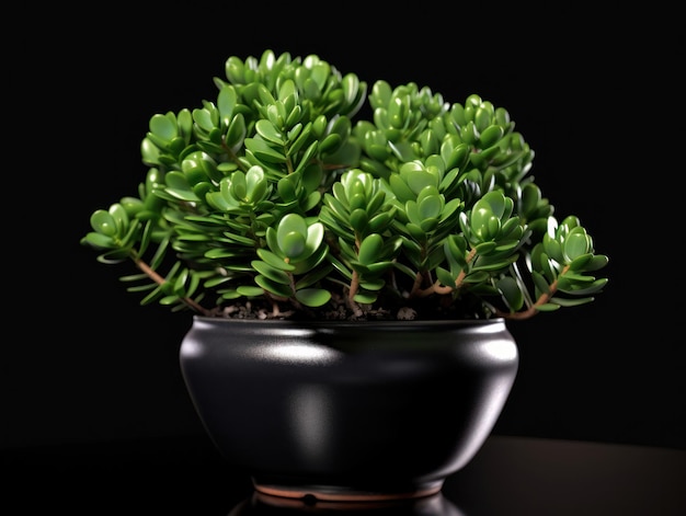 Planta de jade Crassula ovata Foto de estudio aislada sobre fondo claro IA generativa