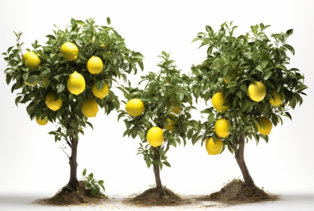 Planta de Limonero Orgánico en Flor Lista para Disfrutar de su Fruta Agridulce