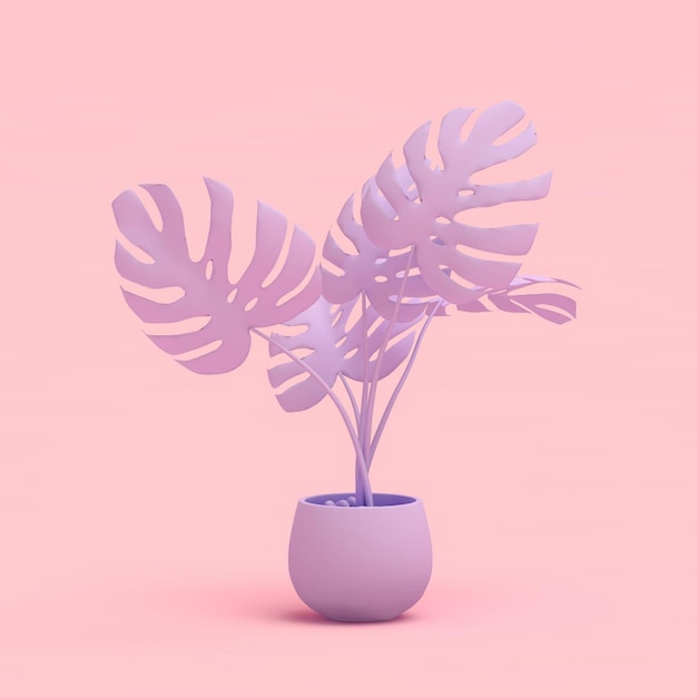 Planta en maceta 3d