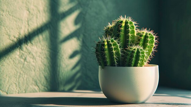 Planta en maceta de cactus de papel 3d