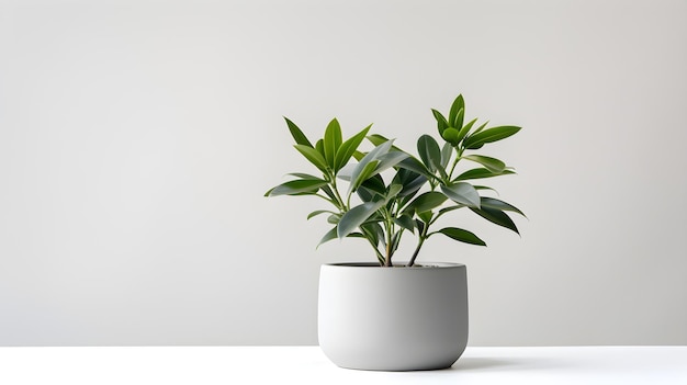 Foto una planta de maceta minimalista que añade vegetación