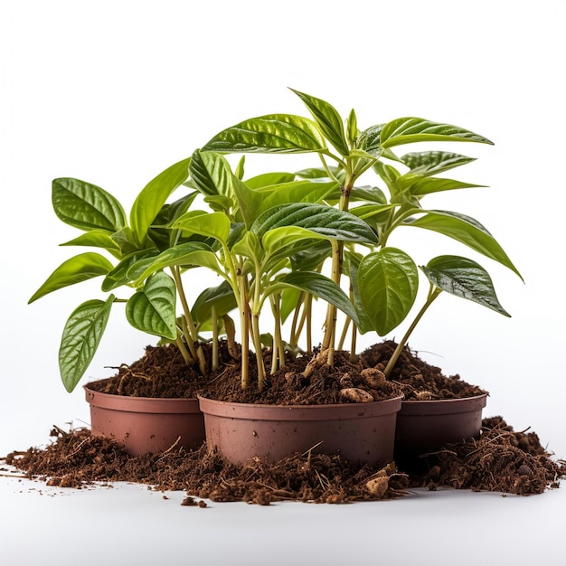 una planta en una maceta con la palabra "planta" escrita