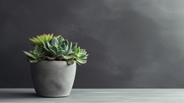 Una planta en una maceta sobre una mesa