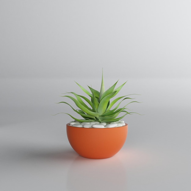 planta na decoração do vaso