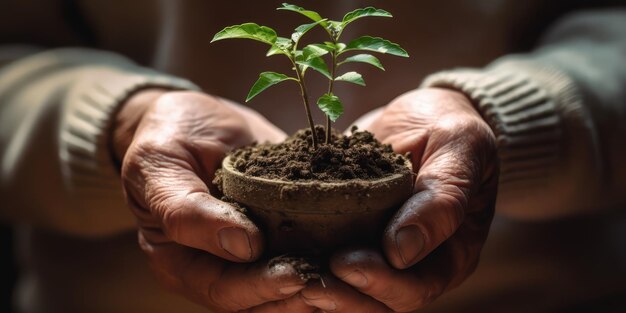 Planta nas mãos