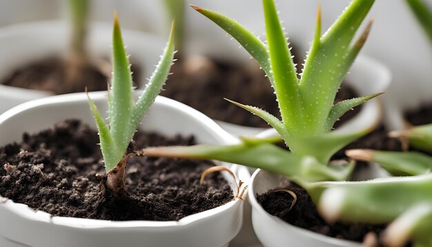 una planta en una olla con una planta en ella