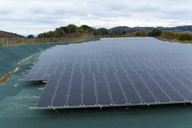 planta de paneles de energía solar