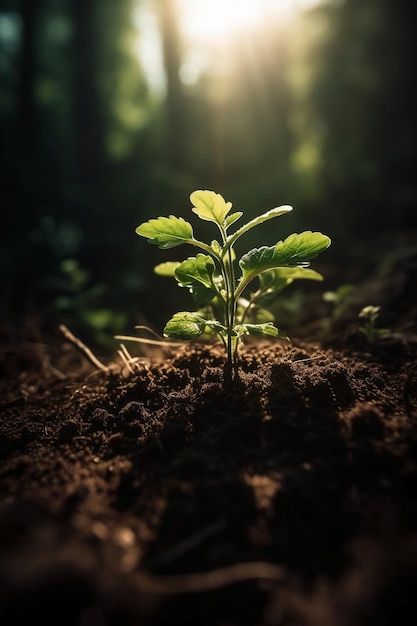 Una planta que crece en la oscuridad.