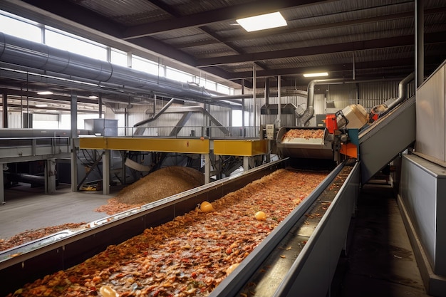 Planta de reciclaje de residuos de alimentos que convierte los residuos de alimentos en fuente de energía