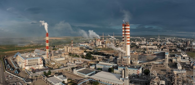 Planta de refinería de petróleo y gas