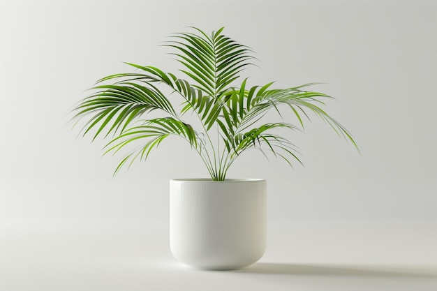 La planta de Sansevieria en una olla de flores moderna se encuentra en una mesa gris sobre un fondo blanco Planta de casa Sansevierea trifa Concepto de jardinería de casa Foco selectivo