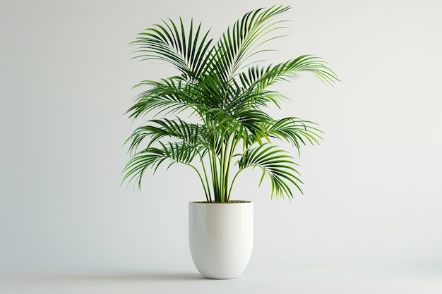 La planta de Sansevieria en una olla de flores moderna se encuentra en una mesa gris sobre un fondo blanco Planta de casa Sansevierea trifa Concepto de jardinería de casa Foco selectivo