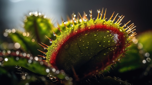 Una planta con una trampa para moscas