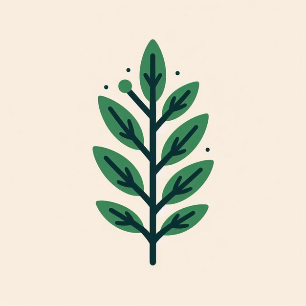 planta vectora de hojas verdes