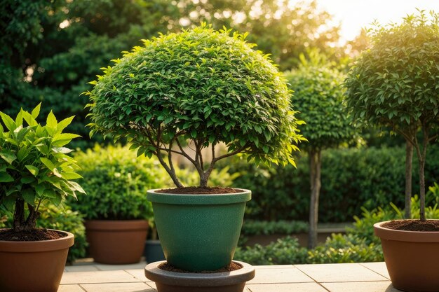 planta verde bonita em pote conceito de investimento jardinagem mudas ecologia