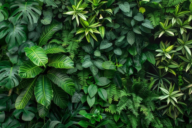 Foto una planta verde exuberante con muchas hojas y tallos