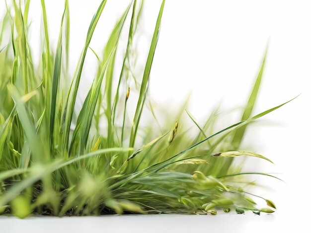 Foto una planta verde con gotas de agua en ella