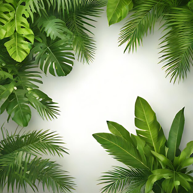 una planta verde con hojas verdes y un fondo blanco